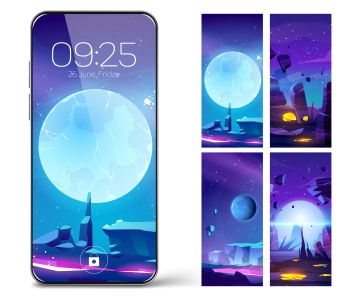 Illustrations of phone wallpapers